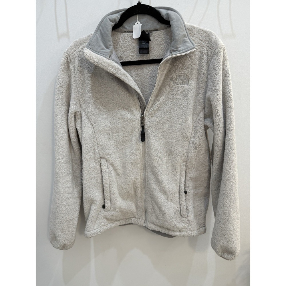 Women's White Winter Outdoor Fleece Full Zip North face Jacket Size Medium